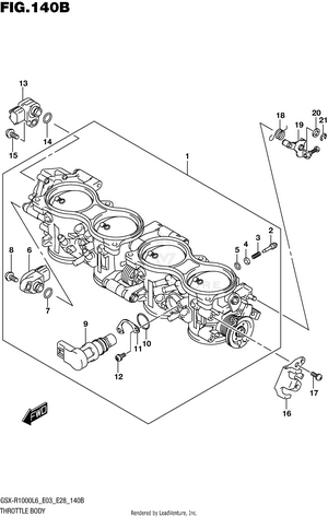Throttle Body (gsx-r1000l6 E28) Schematic