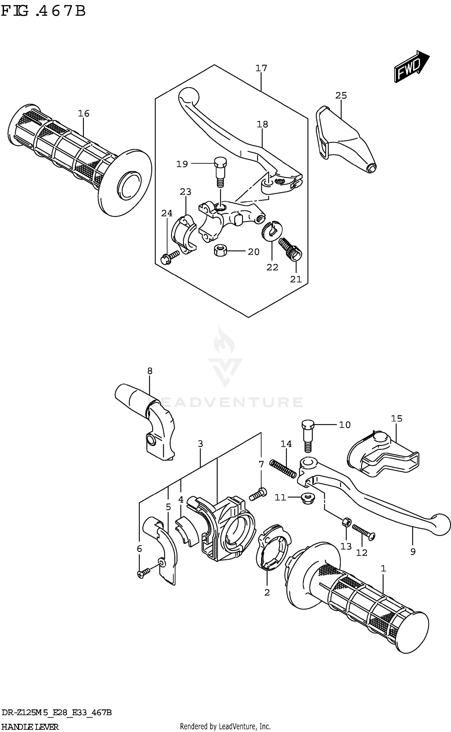 HANDLE LEVER (DR-Z125L)