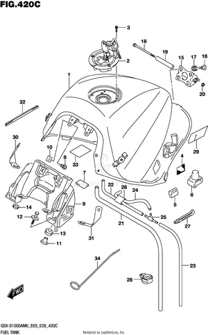 Fuel Tank (gsx-s1000a) Schematic