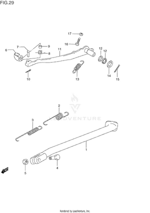 Stand - Rear Brake Schematic