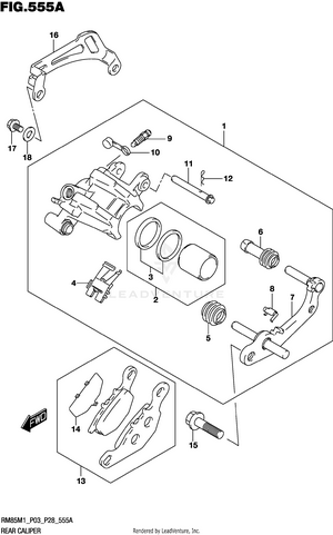 Rear Caliper Schematic