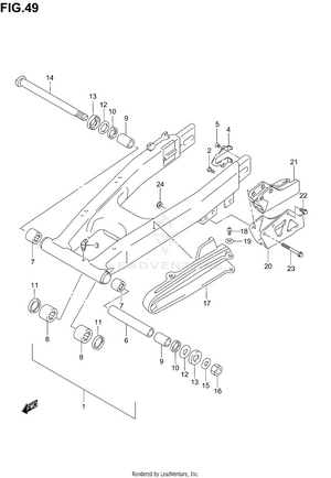 Rear Swinging Arm Schematic