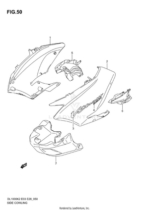 Side Cowling (model K2) Schematic