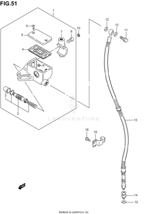 Front Master Cylinder Schematic