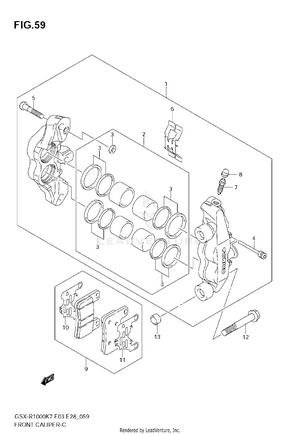 Front Caliper Schematic