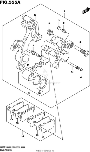 Rear Caliper Schematic