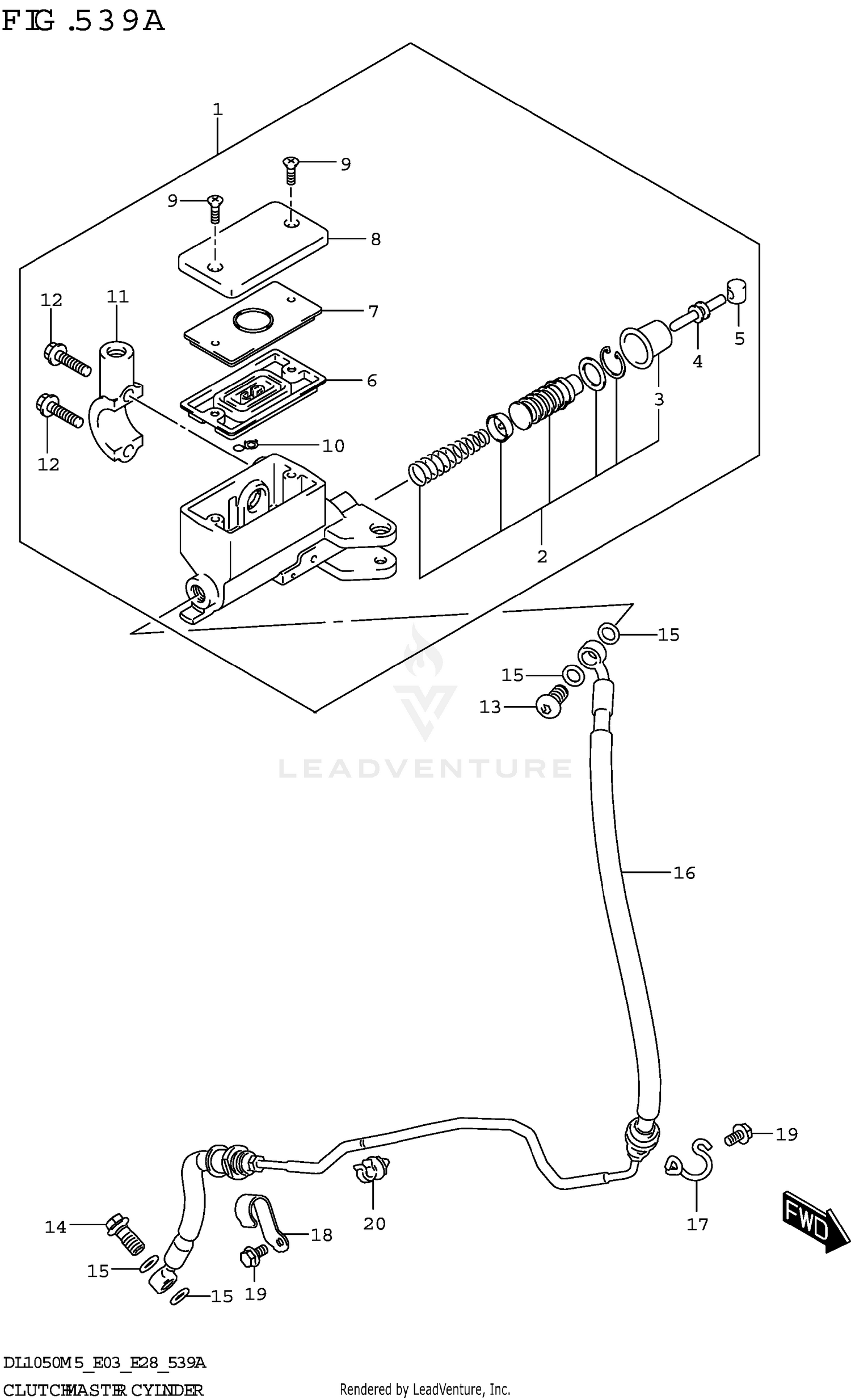 CLUTCH MASTER CYLINDER (DL1050RR)