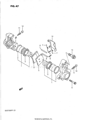 Front Calipers (model J) Schematic