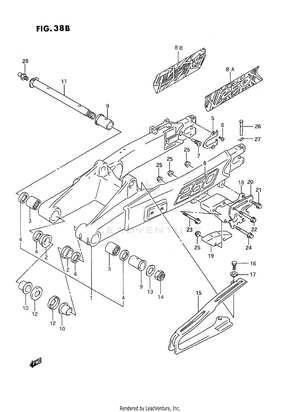 Rear Swinging Arm (model P/r/s/t) Schematic