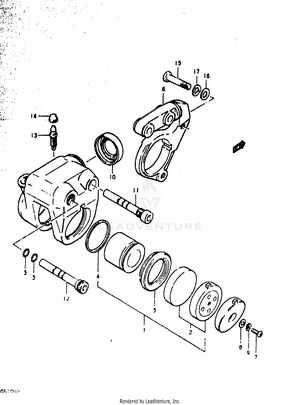Front Caripers (gs1000c Schematic