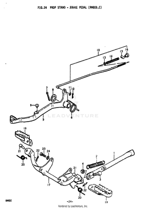 Prop Stand - Brake Pedal (rm80b Schematic