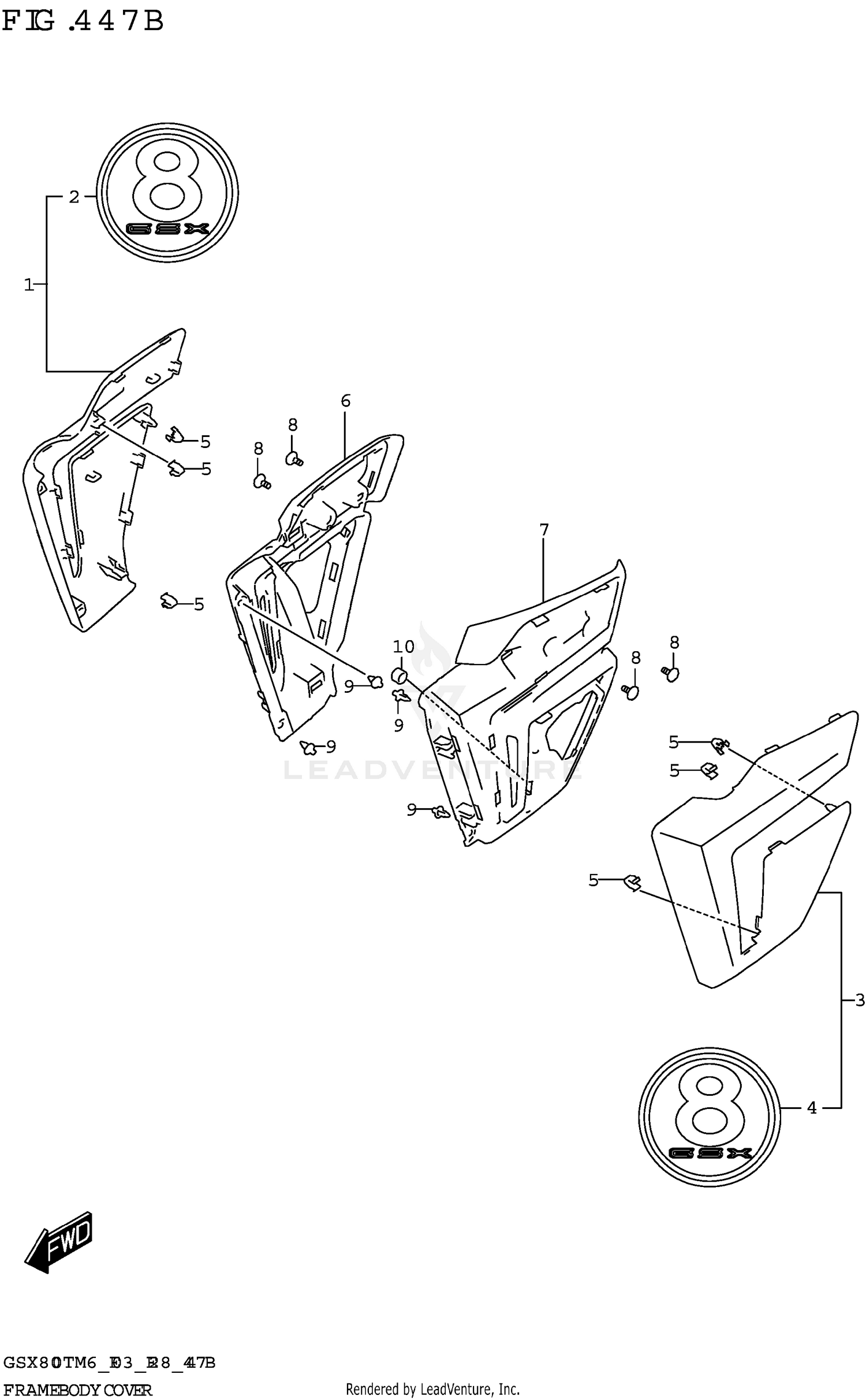 FRAME BODY COVER (GSX800TTRQB)