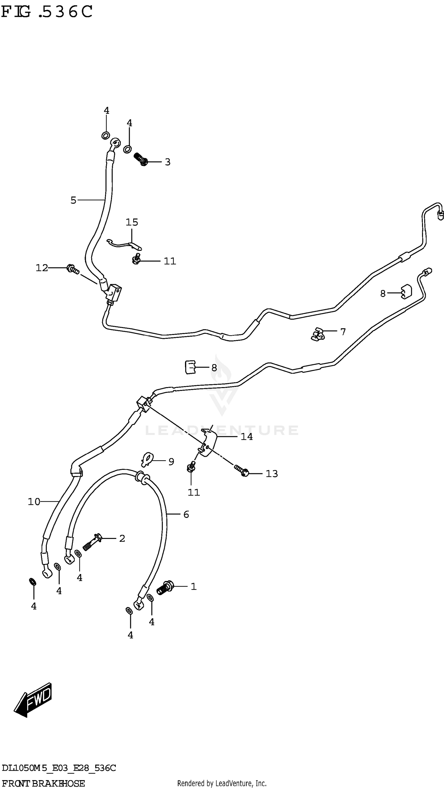 FRONT BRAKE HOSE (DL1050RR)