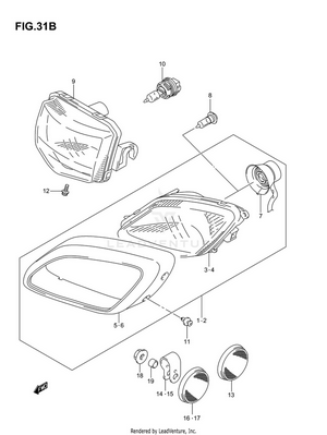 Headlamp (model K6/k7) Schematic