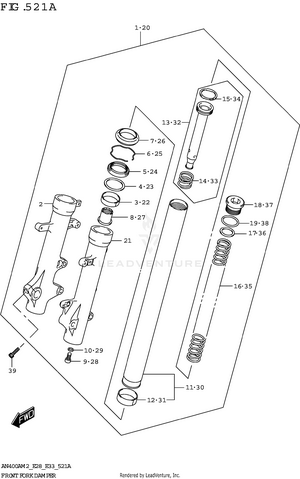 Front Fork Damper Schematic
