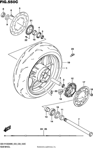 Rear Wheel (gsx-r1000ra) Schematic