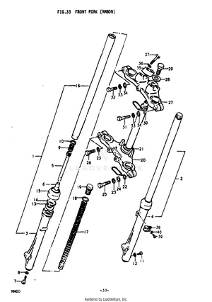 Front Fork (rm80n) Schematic