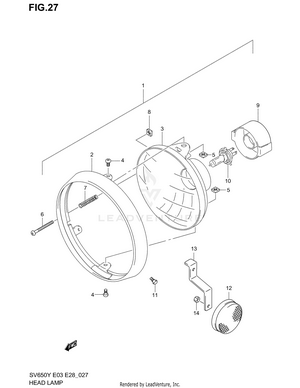 Headlamp (sv650x/y/k1/k2) Schematic