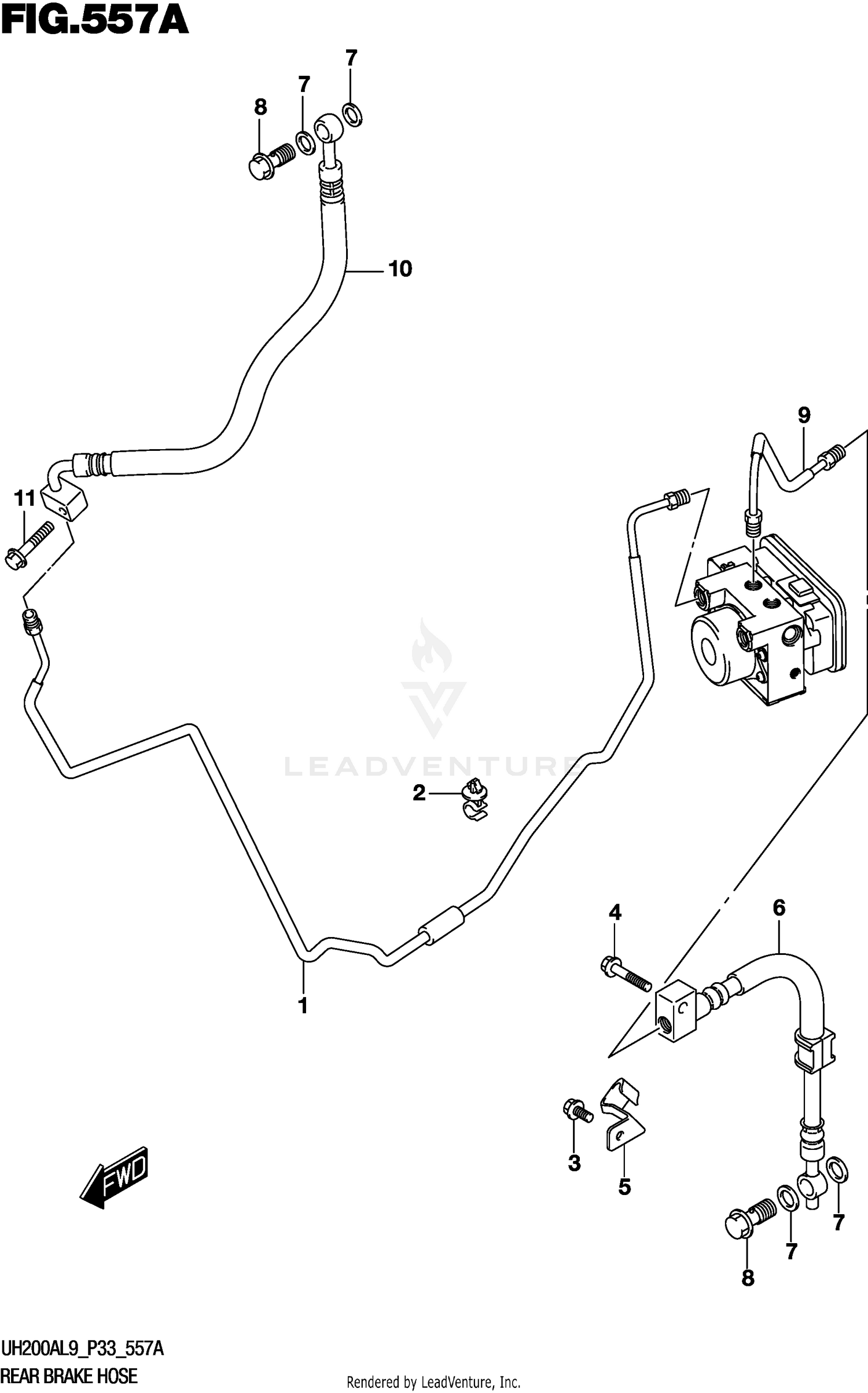 REAR BRAKE HOSE