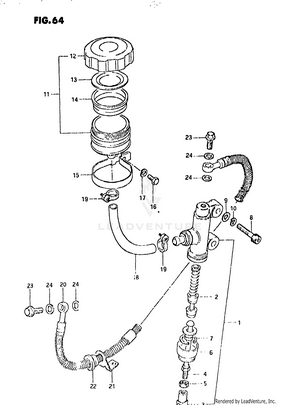 Rear Master Cylinder (model X) Schematic