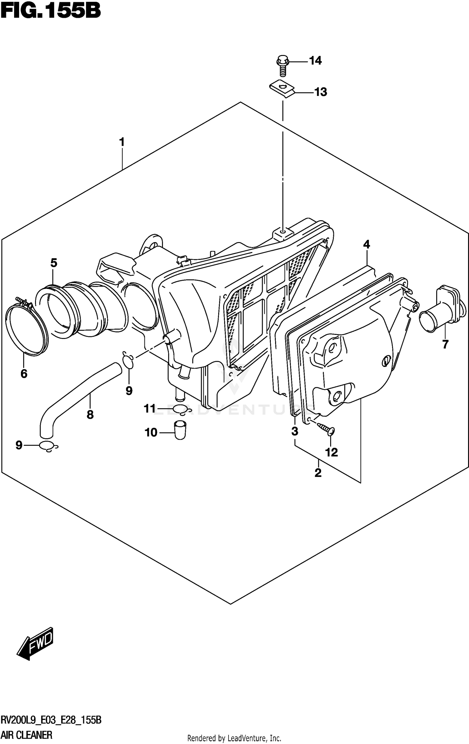 AIR CLEANER (RV200L9 E28)