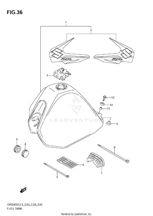 Fuel Tank (dr200sel3 E03) Schematic