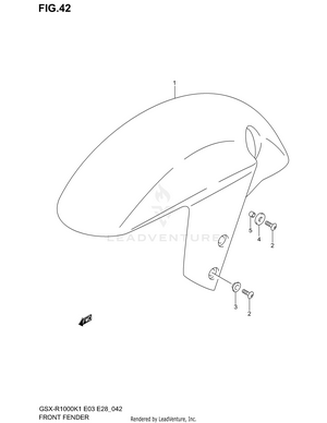 Front Fender (model K1) Schematic