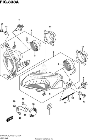 Headlamp (lt-a400fl6 P28) Schematic