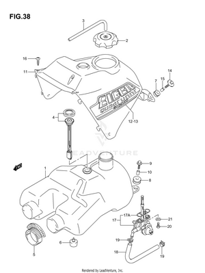 Fuel Tank (model K3) Schematic