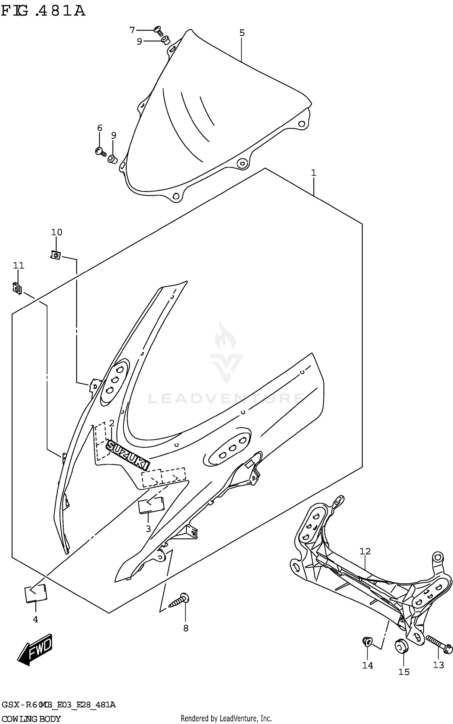 COWLING BODY (GSX-R600)