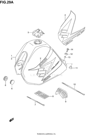 Fuel Tank (model K4/k5) Schematic