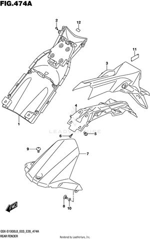 Rear Fender Schematic