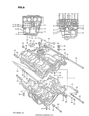 Crankcase (gs1100gkd) Schematic