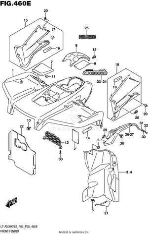 Front Fender (lt-a500xpbl8 P28) Schematic