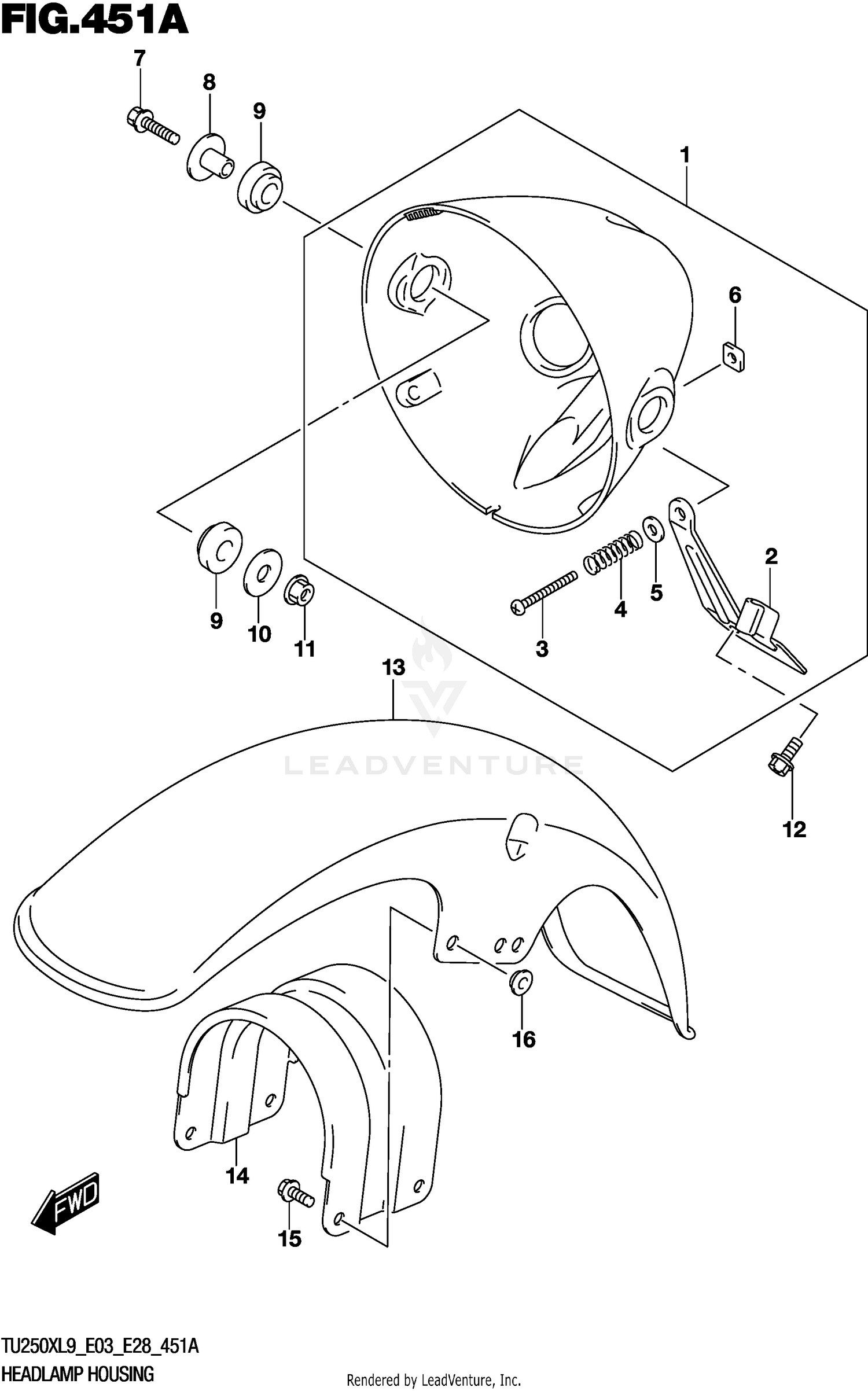 HEADLAMP HOUSING