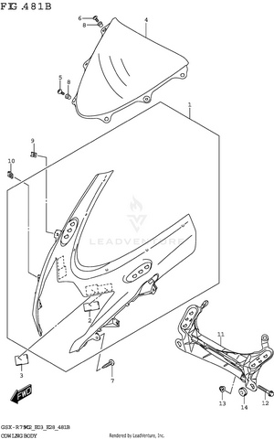 Cowling Body (gsx-r750z) Schematic