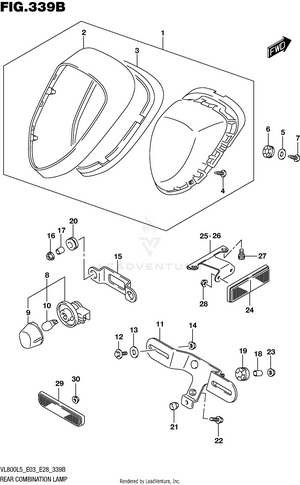 Rear Combination Lamp (vl800l5 E33) Schematic