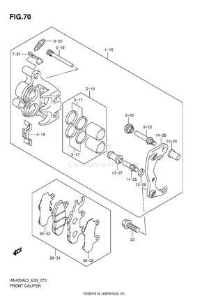 Front Caliper Schematic