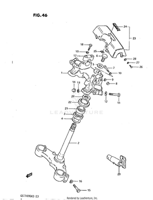 Steering Stem (gs1100gkz) Schematic