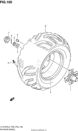 Rh Rear Wheel (lt-a750xl4 P28) Schematic