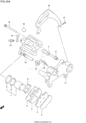 Rear Caliper (model N/p) Schematic