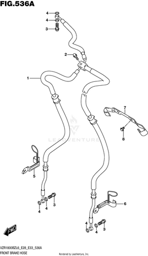 Front Brake Hose Schematic