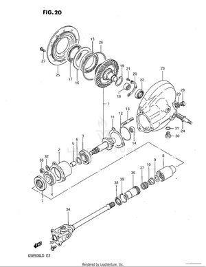 Propeller Shaft - Final Drive Gear Schematic