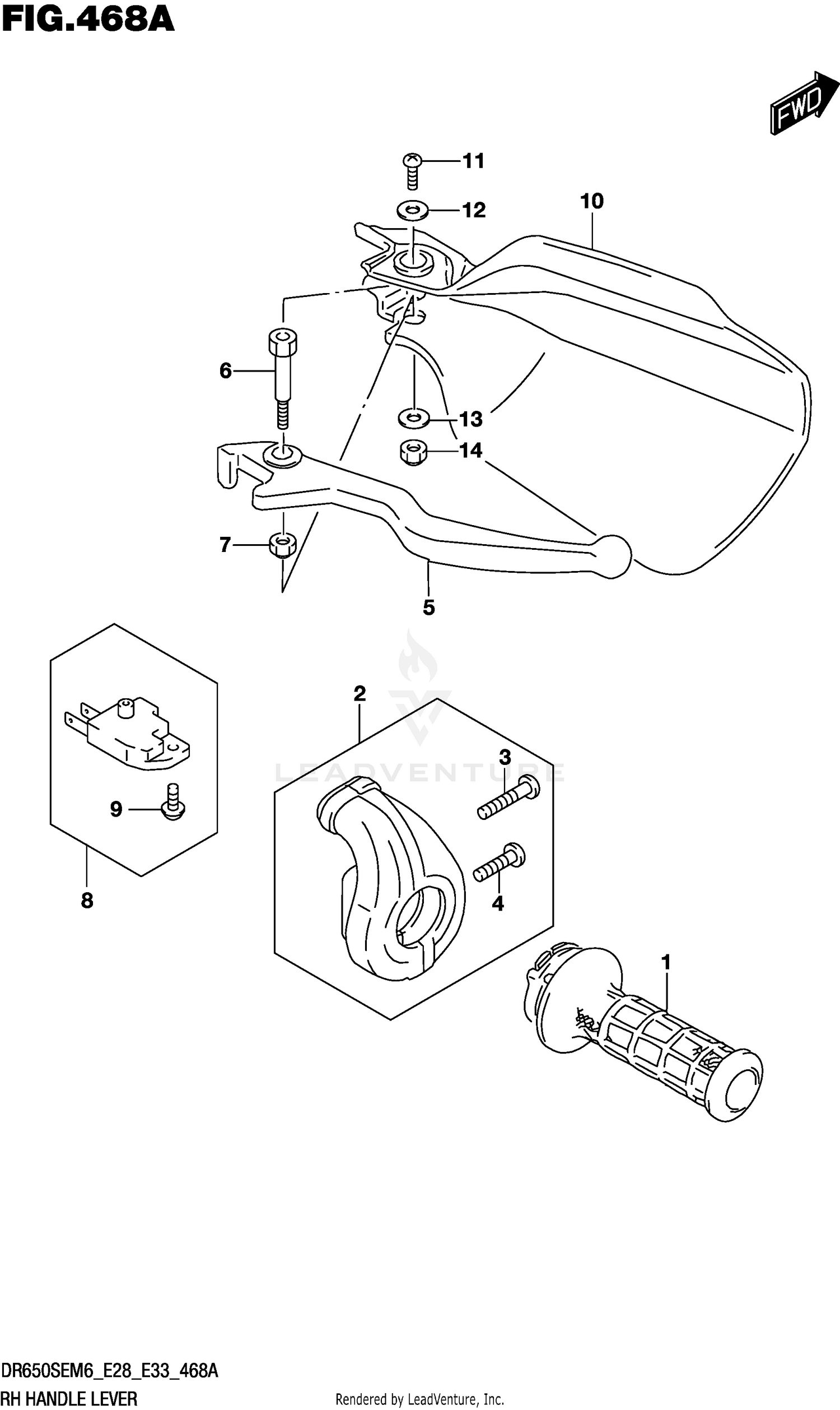RH HANDLE LEVER