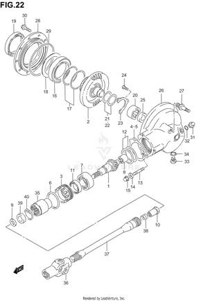 Propeller Shaft - Final Drive Gear Schematic