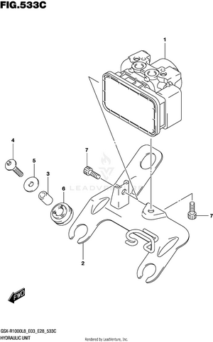 Hydraulic Unit (gsx-r1000al8 E33) Schematic