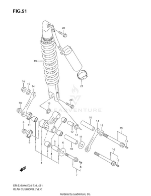 Rear Cushion Lever Schematic