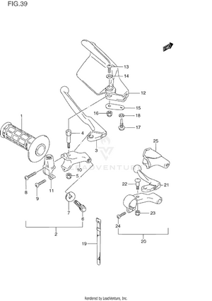 Left Handle Lever (model L/m/n/p) Schematic