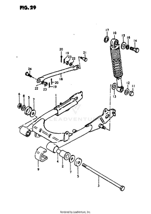Rear Swinging Arm Schematic