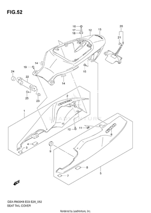 Seat Tail Cover Schematic